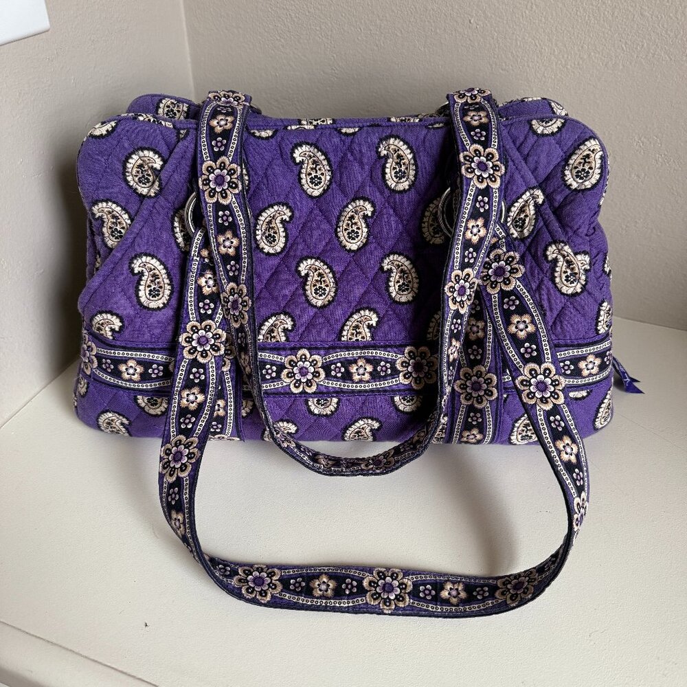 Vera Bradley satchel purse (Purple Paisley)